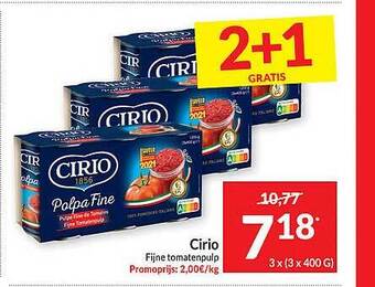 Intermarché Cirio fijne tomatenpulp aanbieding