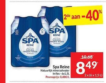 Intermarché Spa reine natuurlijk mineraalwater aanbieding