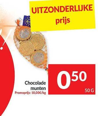 Intermarché Chocolade munten aanbieding