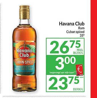 Intermarché Havana club rum aanbieding