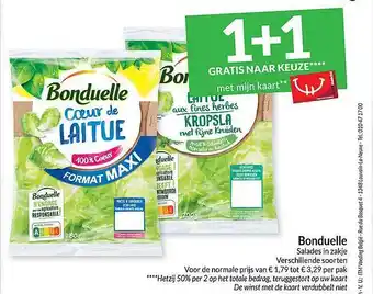 Intermarché Bonduelle salades in zakje aanbieding