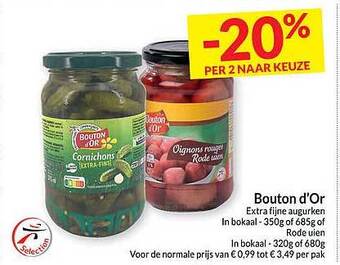 Intermarché Bouton d'or extra fijne augurken aanbieding