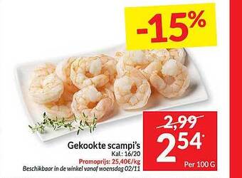 Intermarché Gekookte scampi's aanbieding