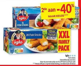 Intermarché Iglo fish sticks aanbieding