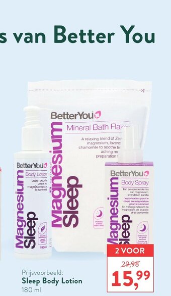 Holland & Barrett Better You Sleep Body Lotion 180ml 2 Voor aanbieding