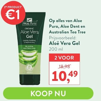 Aloe Pura, Aloe Dent en Australien Tea Tree Aloe Vera Gel 200ml