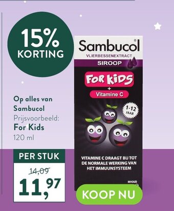 Holland & Barrett Sambucol For Kids 120ml aanbieding