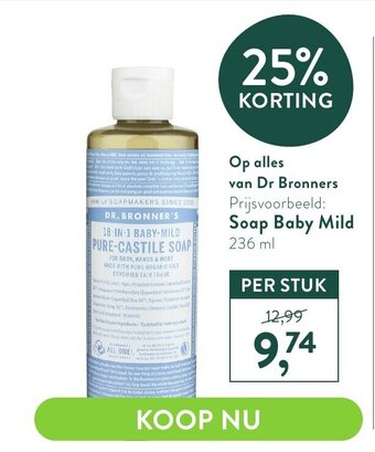 Holland & Barrett Dr. Branners Soap Baby Mild 236ml aanbieding