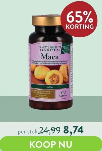 Holland & Barrett Nature's Garden Maca 60 Capsules aanbieding
