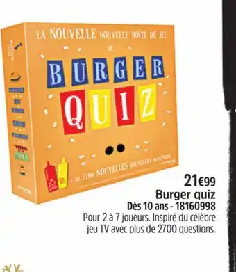 Burger quiz des 10 ans- 18160998