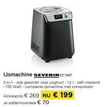 Molecule Severin ijsmachine ez 7407 aanbieding