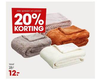 Kwantum Spreien en plaids aanbieding