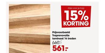 Kwantum Traprenovatie laminaat 14 treden aanbieding