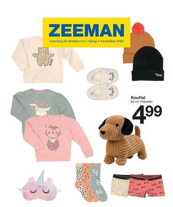 Zeeman Knuffel 25 cm aanbieding