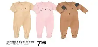 Zeeman Newborn boxpak velours aanbieding