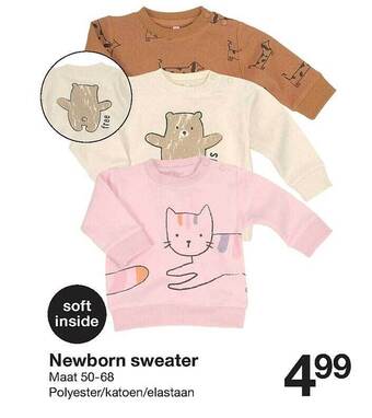 Zeeman Newborn sweater maat 50-68 aanbieding