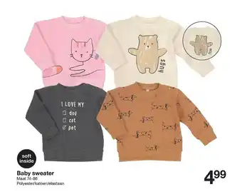 Zeeman Baby sweater maat 74-86 aanbieding