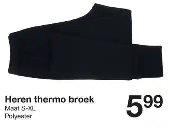Zeeman Heren thermo broek maat S-XL aanbieding