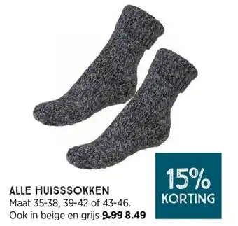 Alle Huisssokken maat 35-38