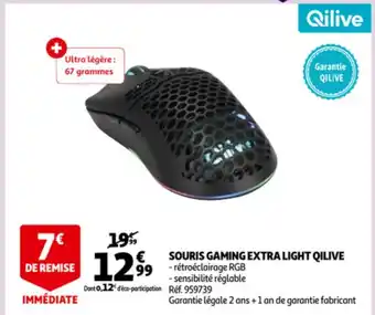 Auchan Qilive souris gaming extra light Ref. 959739 aanbieding