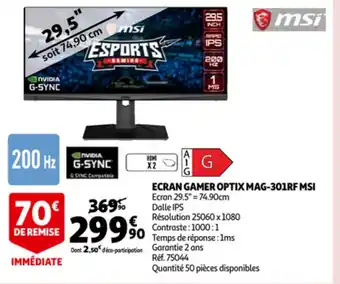 MSI ecran gamer optix MAG-301RF Ref. 75044