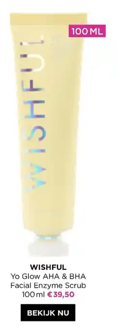 Wishful Yo glow AHA & BHA facial enzyne scrub 100ML