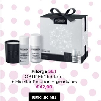 ICI PARIS XL Filorga set optim-eyes 15ML+micellar solution +geurkaars aanbieding