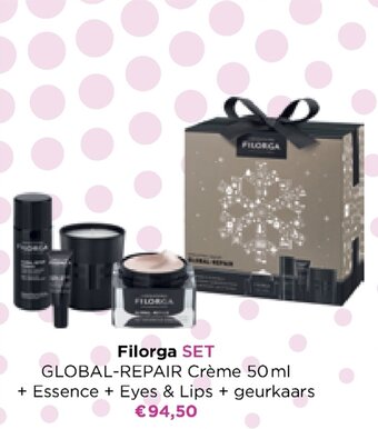 ICI PARIS XL Filorga set global-repair creme 50ML +essence +eyes & lips + geurkaars aanbieding
