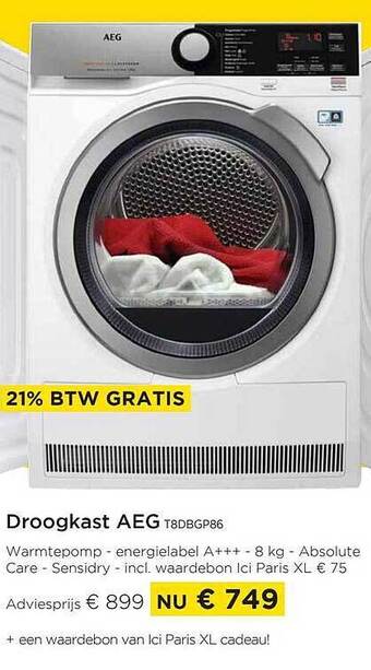 Molecule Droogkast aeg aanbieding