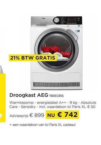 Molecule Droogkast aeg aanbieding