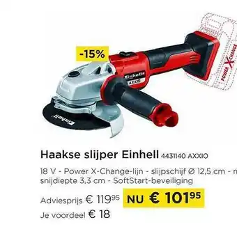 Molecule Haakse slijper einhell aanbieding