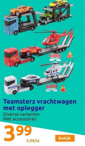 Action Teamsterz vrachtwagen met oplegger aanbieding