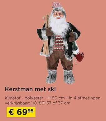 Molecule Kerstman met ski aanbieding