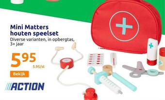 Action Mini matters houten speelset aanbieding