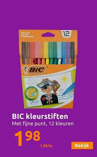 Action Bic kleurstiften aanbieding