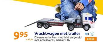 Action Vrachtwagen met trailer aanbieding