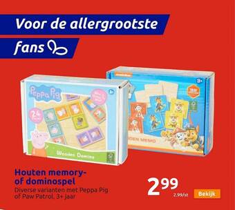 Action Houten memory of dominospel aanbieding