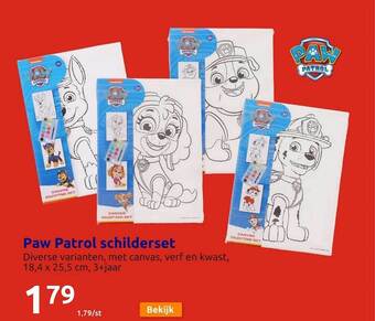 Action Paw patrol schilderset aanbieding
