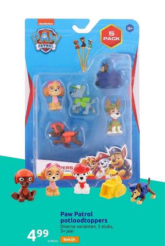 Action Paw patrol potloodtoppers aanbieding