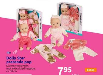 Action Dolly star pratende pop aanbieding