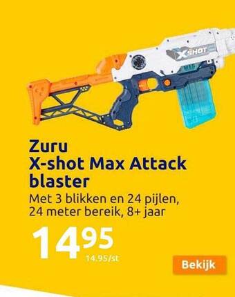 Action Zuru xshot max attack blaster aanbieding
