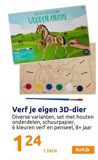 Action Verf je eigen 3ddier aanbieding