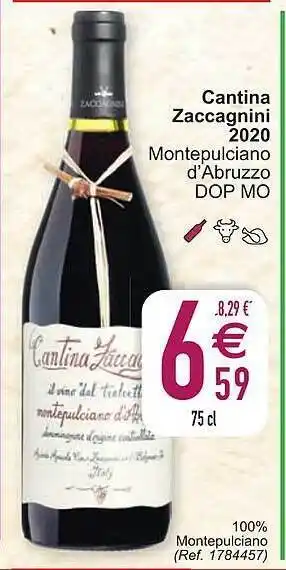Cora Cantina zaccagnini 2020 montepulciano d'abruzzo dop mo aanbieding