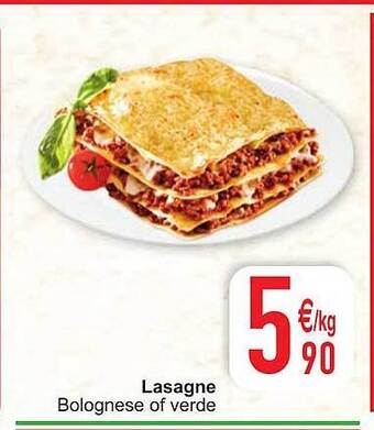 Cora Lasagne bolognese of verde aanbieding