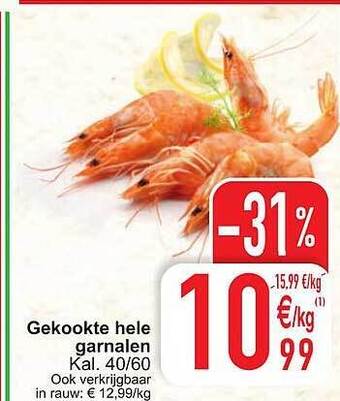 Cora Gekookte hele garnalen aanbieding