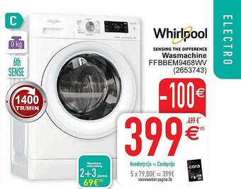 Cora Whirlpool wasmachine aanbieding