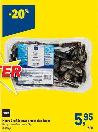 Makro Metro chef zeeuwse mosselen super aanbieding