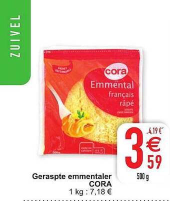 Cora Geraspte emmentaler aanbieding