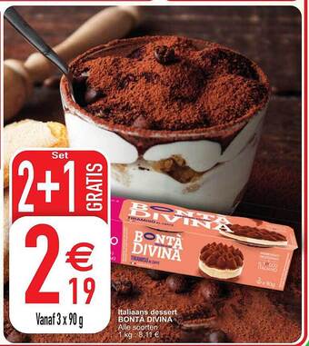 Cora Italiaans dessert bontà divina aanbieding