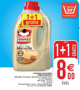 Cora Vloeibaar wasmiddel omino bianco aanbieding